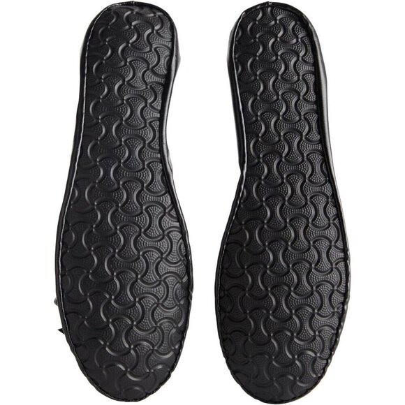 Rose Cheeks Flat Shoes Women Black Soft fabric Portable Ballerina Roll up Shoes - Picture 5 of 9